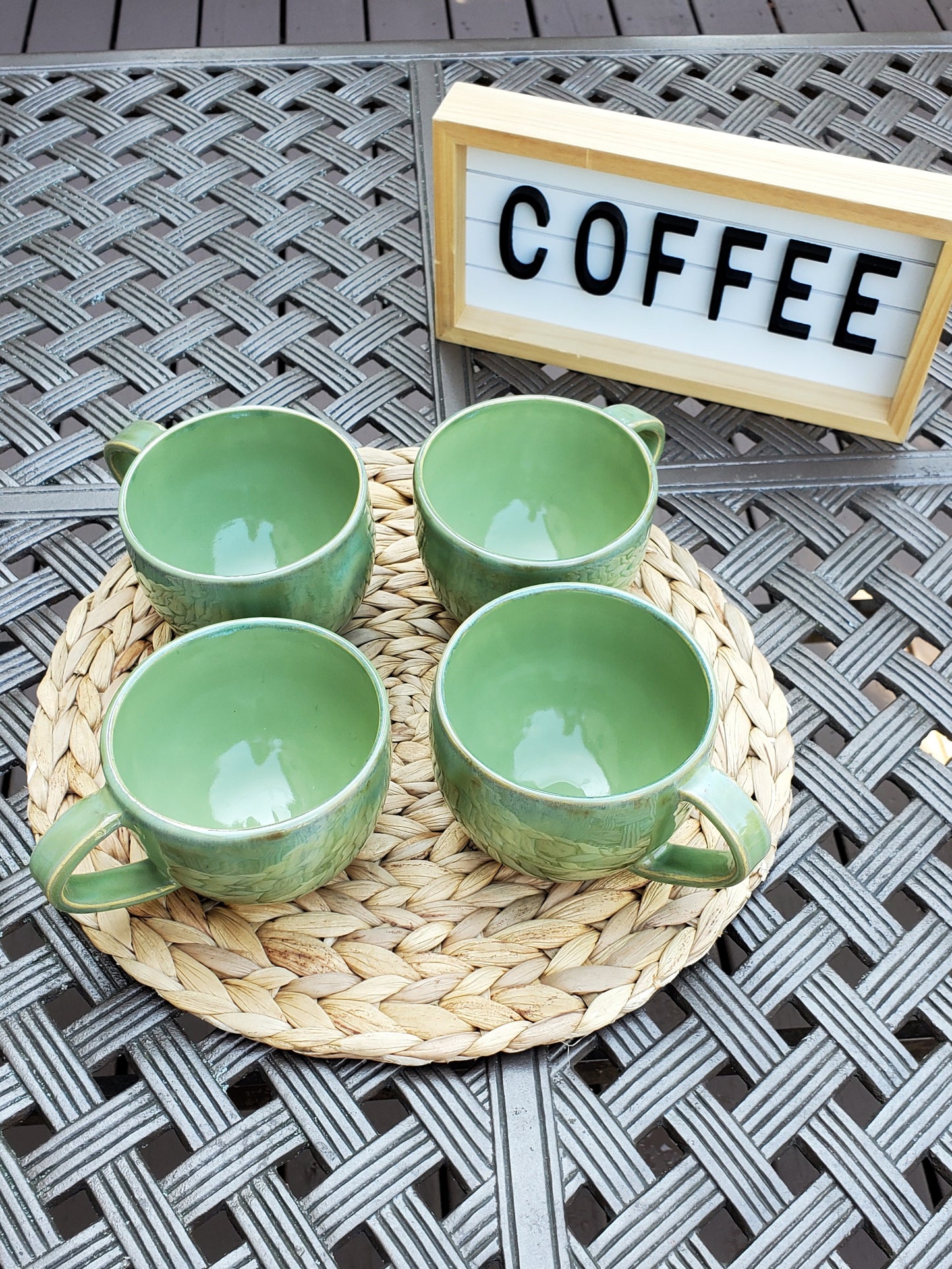 Handmade Field Green Mug Set