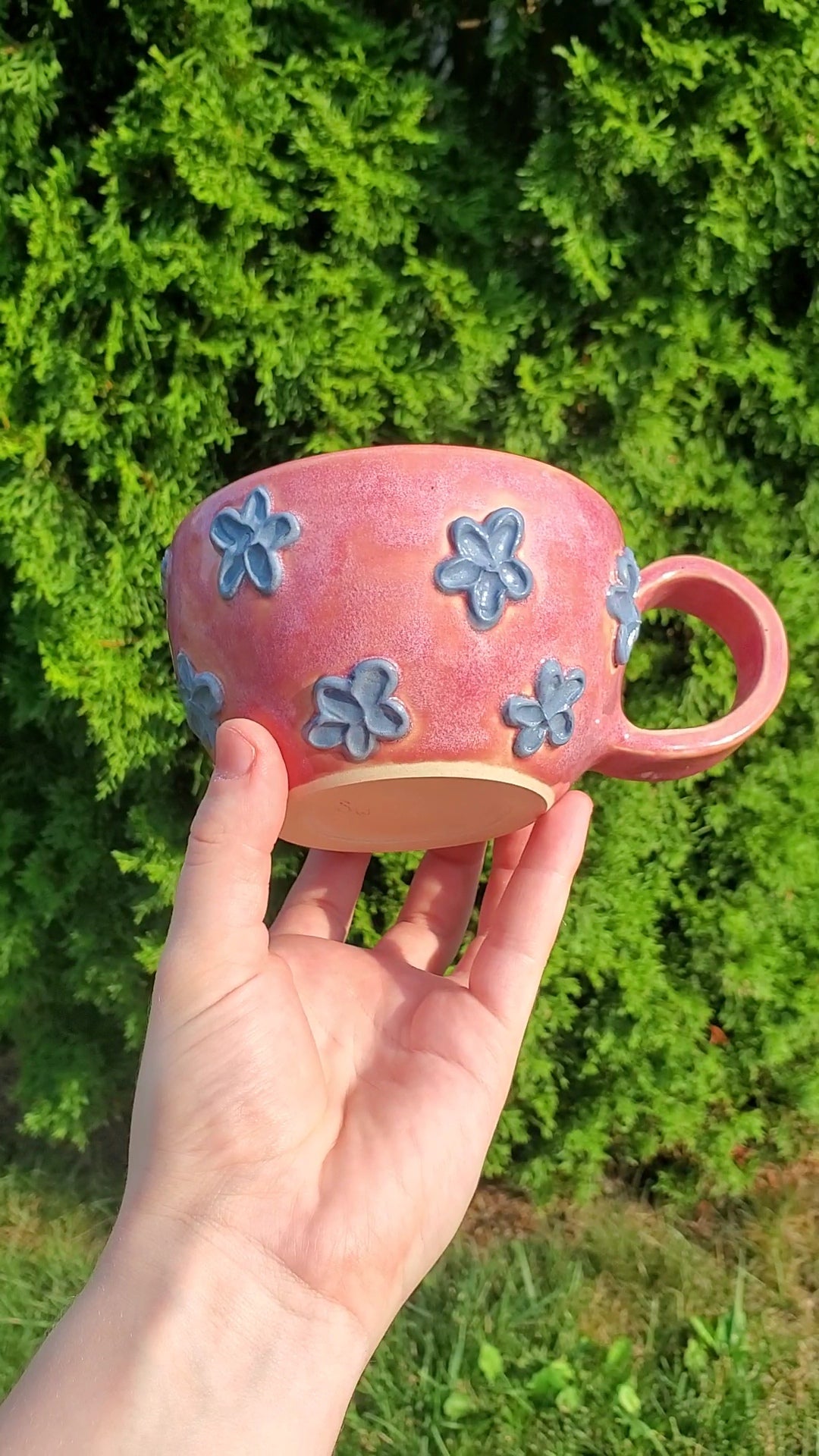 Pink and Purple Flower Ceramic Mug